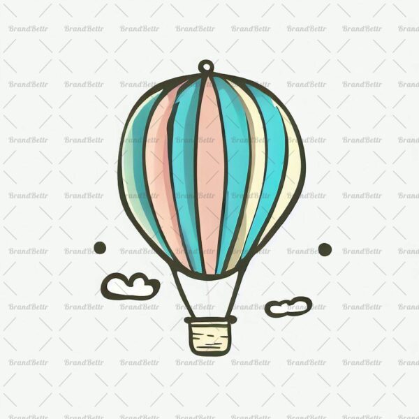 Verspielter Heißluftballon